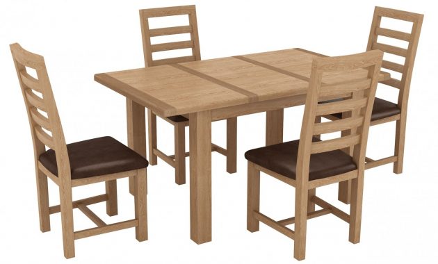 Cambridge 150 195cm Extending Table With 4 Wooden Chairs with regard to measurements 1500 X 859