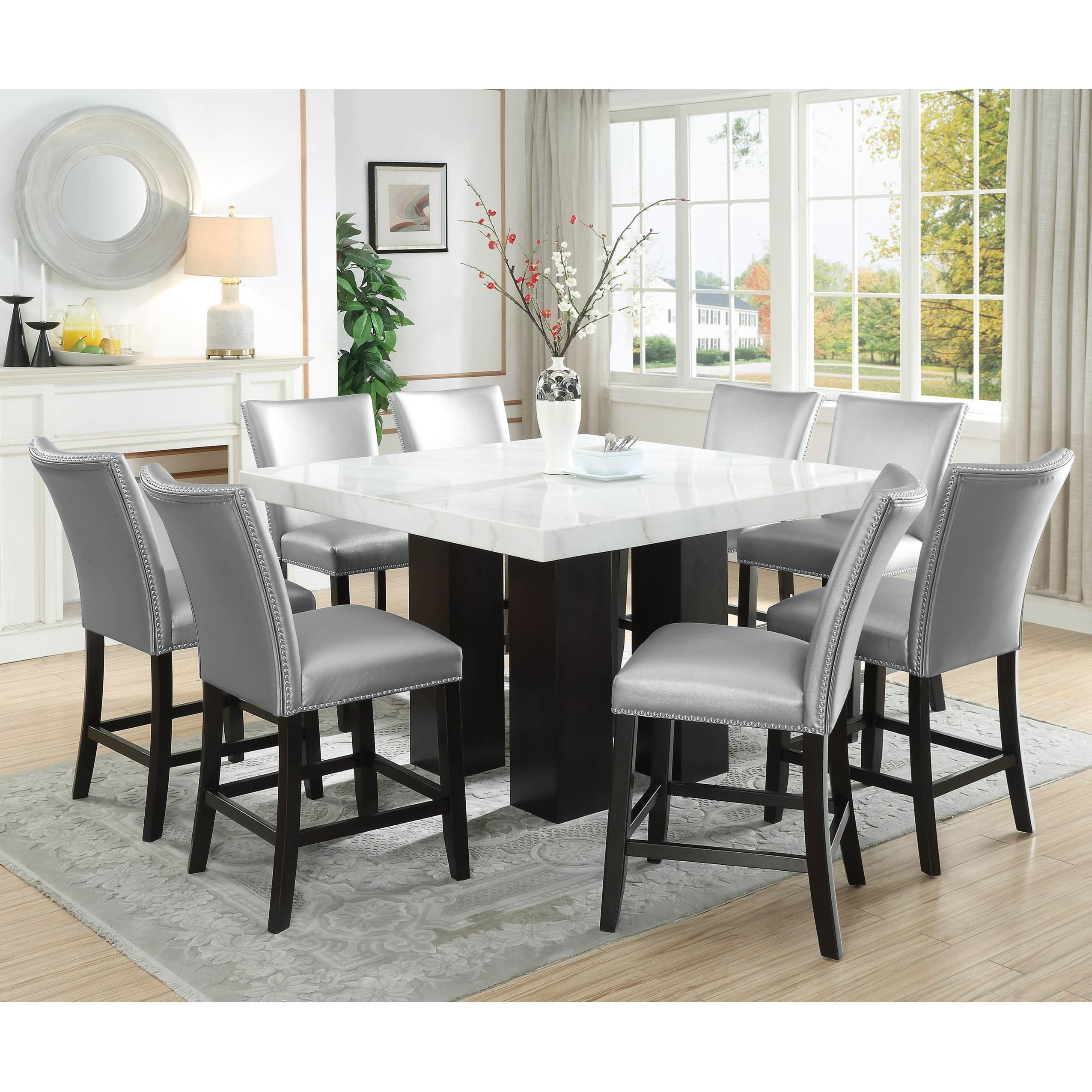 Camila 9 Piece Counter Height Dining Set with regard to size 2551 X 2551