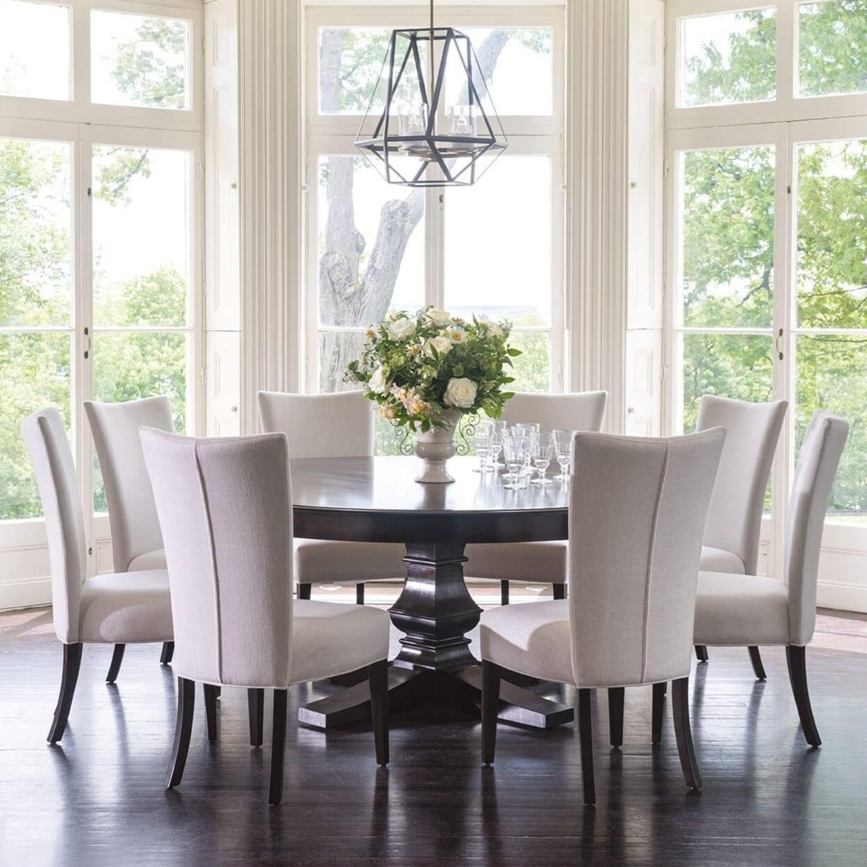 Canadel Classic 9 Piece 72 Round Dining Table Set throughout dimensions 1250 X 1250