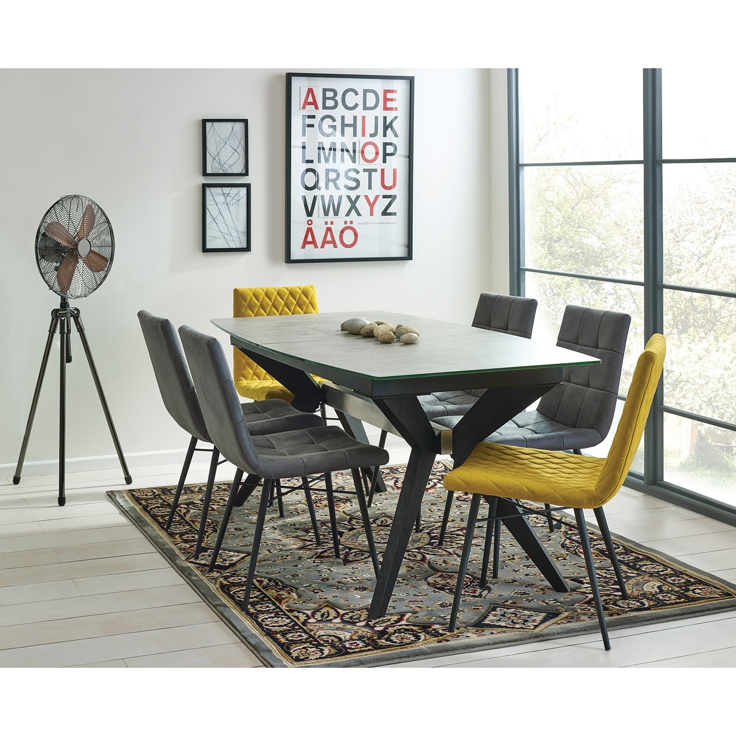 Casa Amsterdam Extending Table 6 Chairs Dining Set within size 1500 X 1500