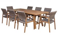 Cascade Set 8 Seater With Capri Wood And Wicker Chairs inside proportions 2244 X 2244
