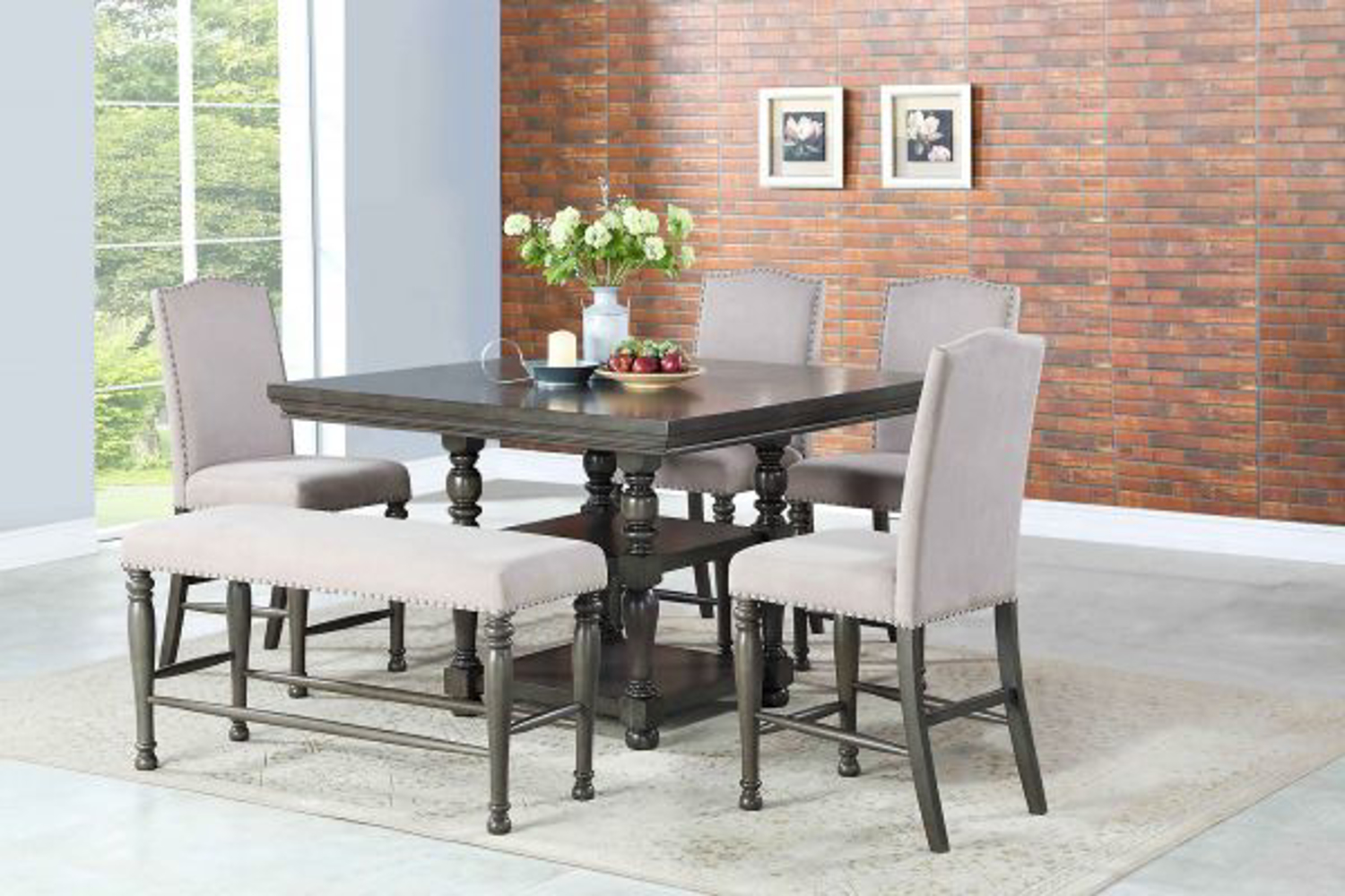 8-Piece Caswell Counter Height Dining Room Collection
