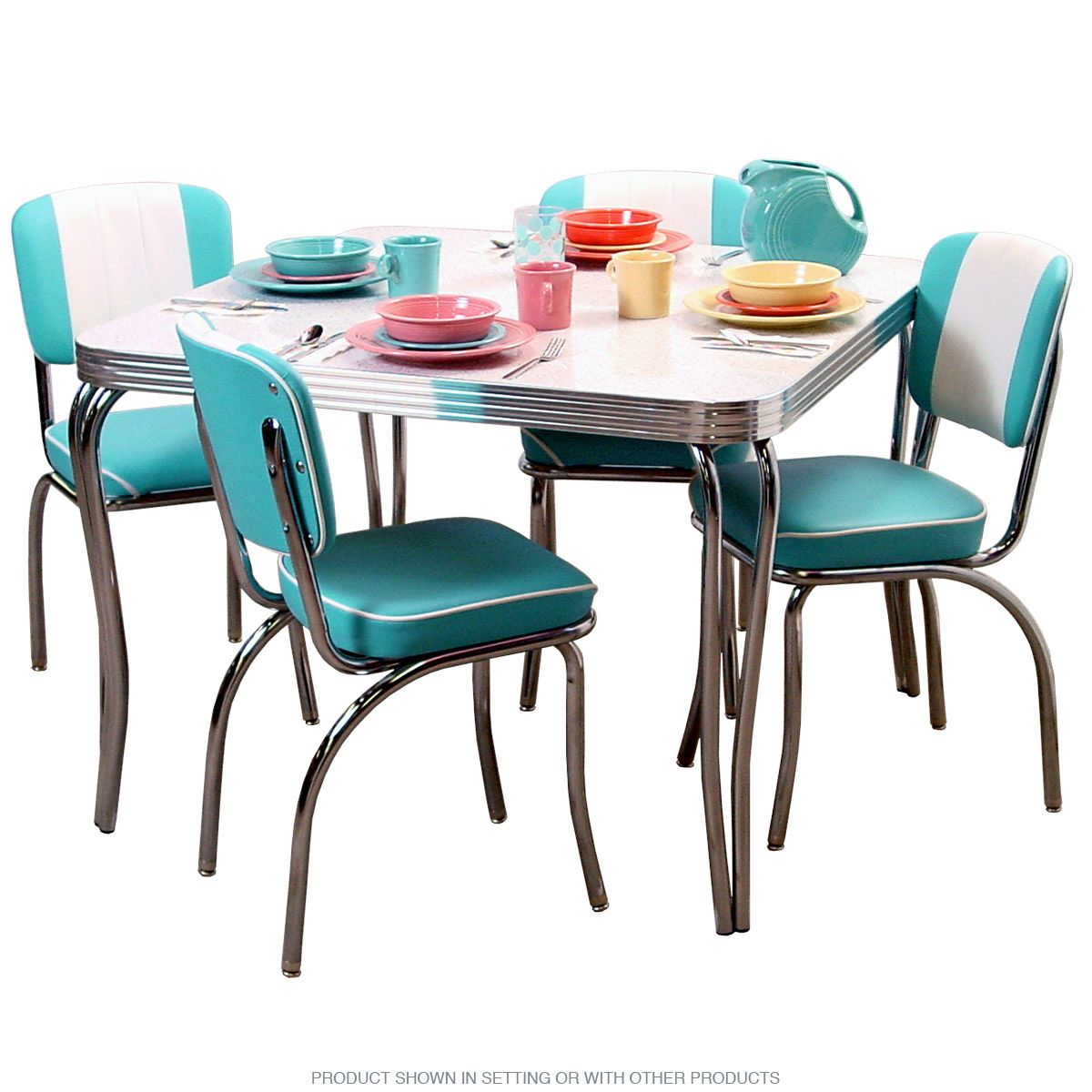 Channel Back Chairs With Square Table Set Retro Kitchen in proportions 1200 X 1200