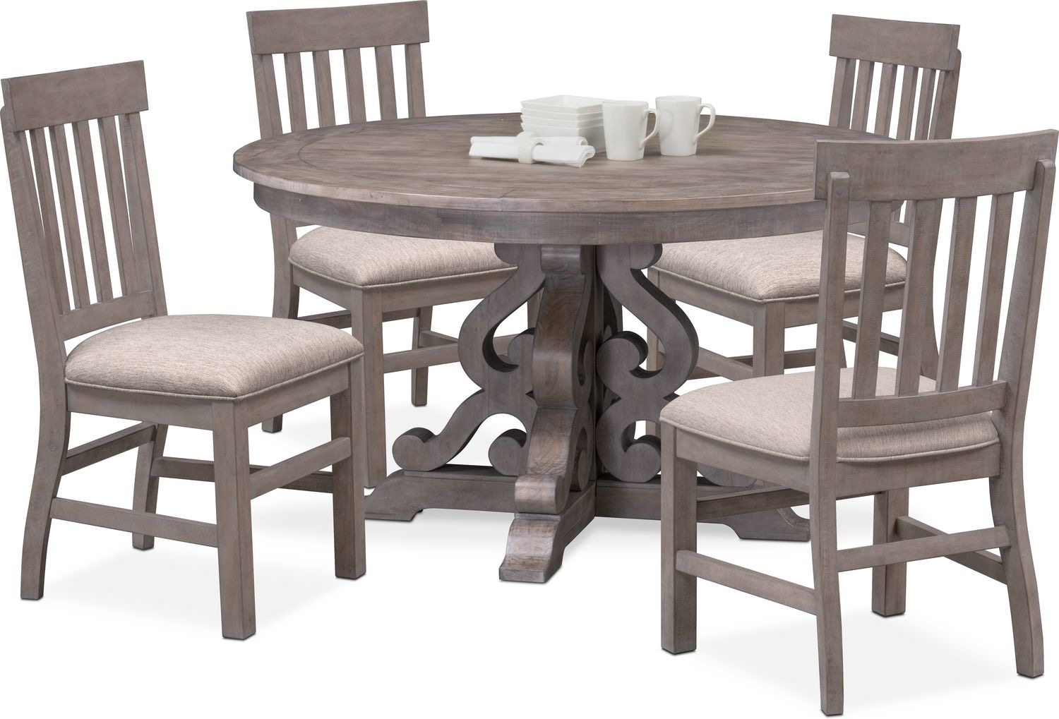 Charthouse Round Dining Table And 4 Side Chairs inside measurements 1500 X 1019