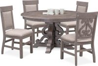 Charthouse Round Dining Table And 4 Upholstered Side Chairs pertaining to dimensions 1500 X 1009