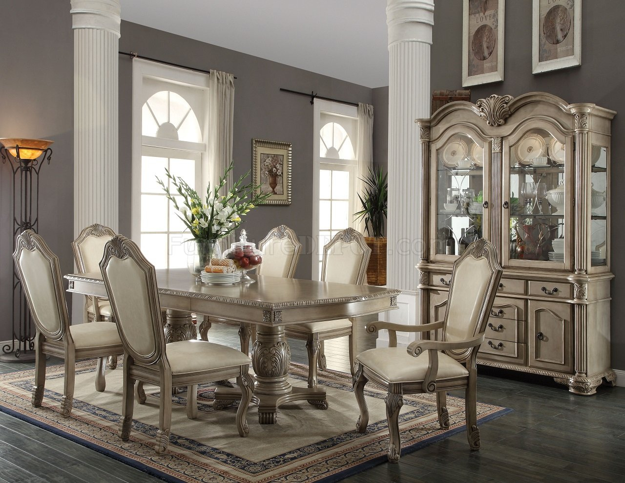 Chateau De Ville Dining Table White Acme in measurements 1280 X 988