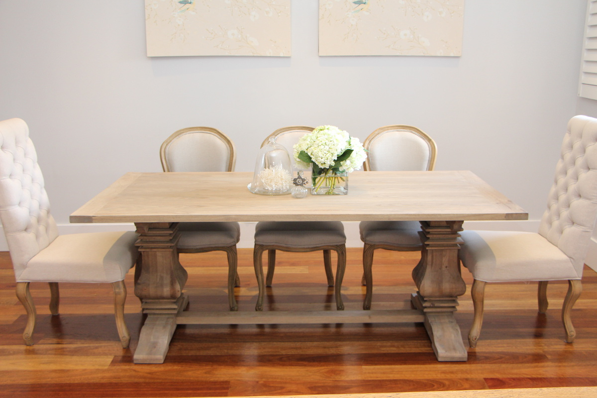 Chateau Hamptons Style Oak Dining Table intended for dimensions 1200 X 800