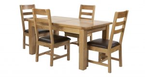 Chateaux Small Extending Table And Set Of 4 Ladder Back inside dimensions 1910 X 1014