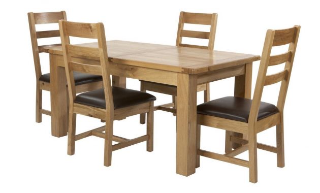 Chateaux Small Extending Table And Set Of 4 Ladder Back inside dimensions 1910 X 1014