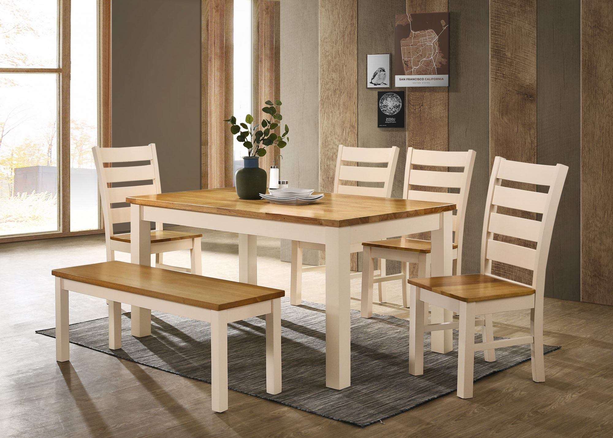 Chelsea Cream Oak Dining Set intended for sizing 2000 X 1428