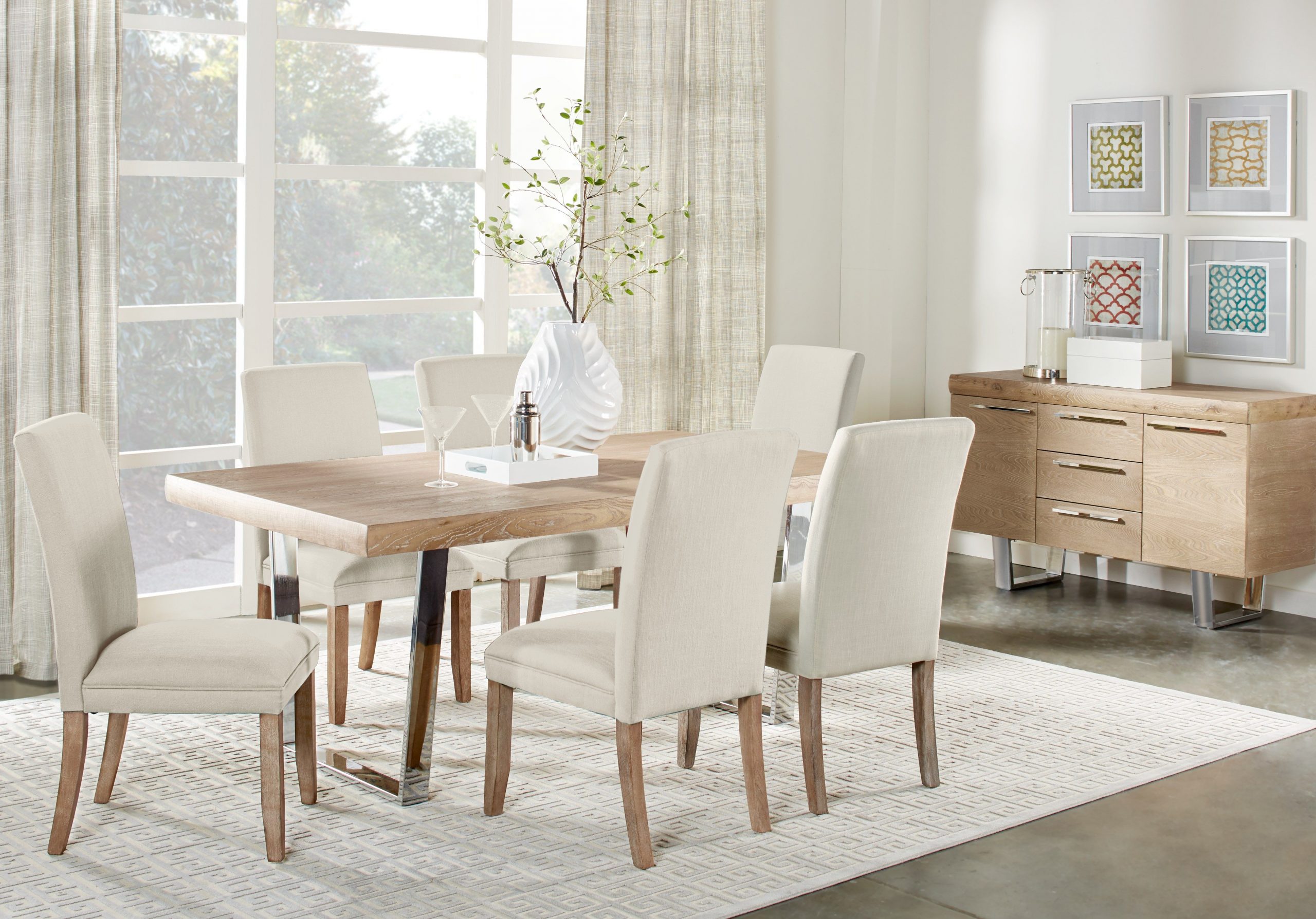 Cindy Crawford Home San Francisco Ash 5 Pc Dining Room In throughout proportions 4776 X 3338