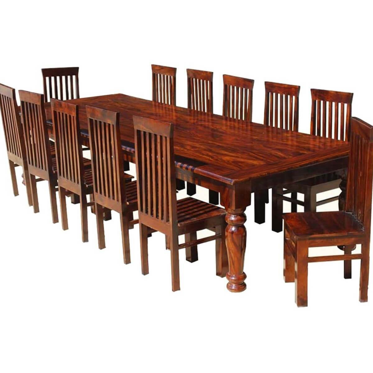 Clermont Rustic Furniture Solid Wood Large Dining Table Set For 12 with sizing 1200 X 1200