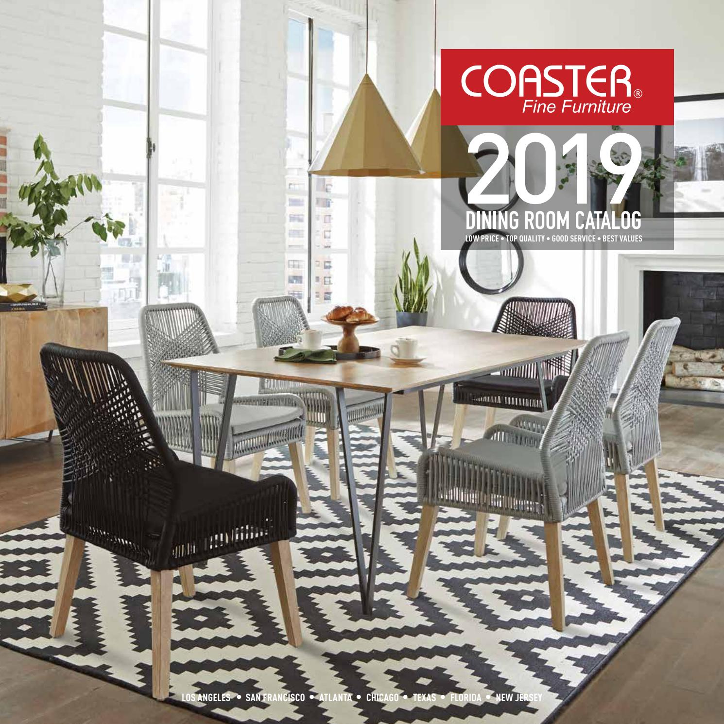 Coaster 2019 Dining Room Catalog Coaster Company Of regarding measurements 1490 X 1490