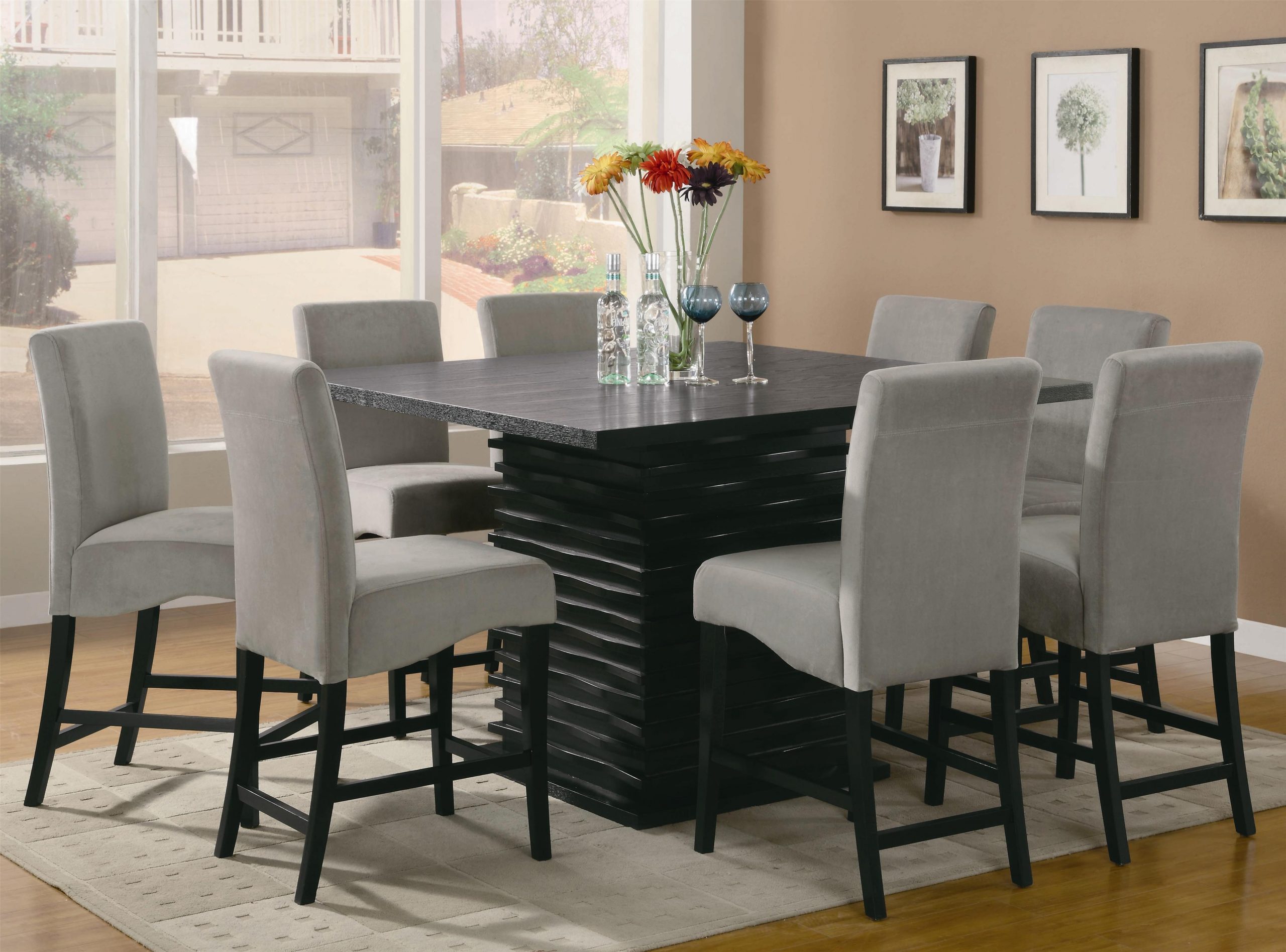 Coaster Stanton 9 Piece Table And Chair Set Dunk Bright for measurements 4000 X 2961