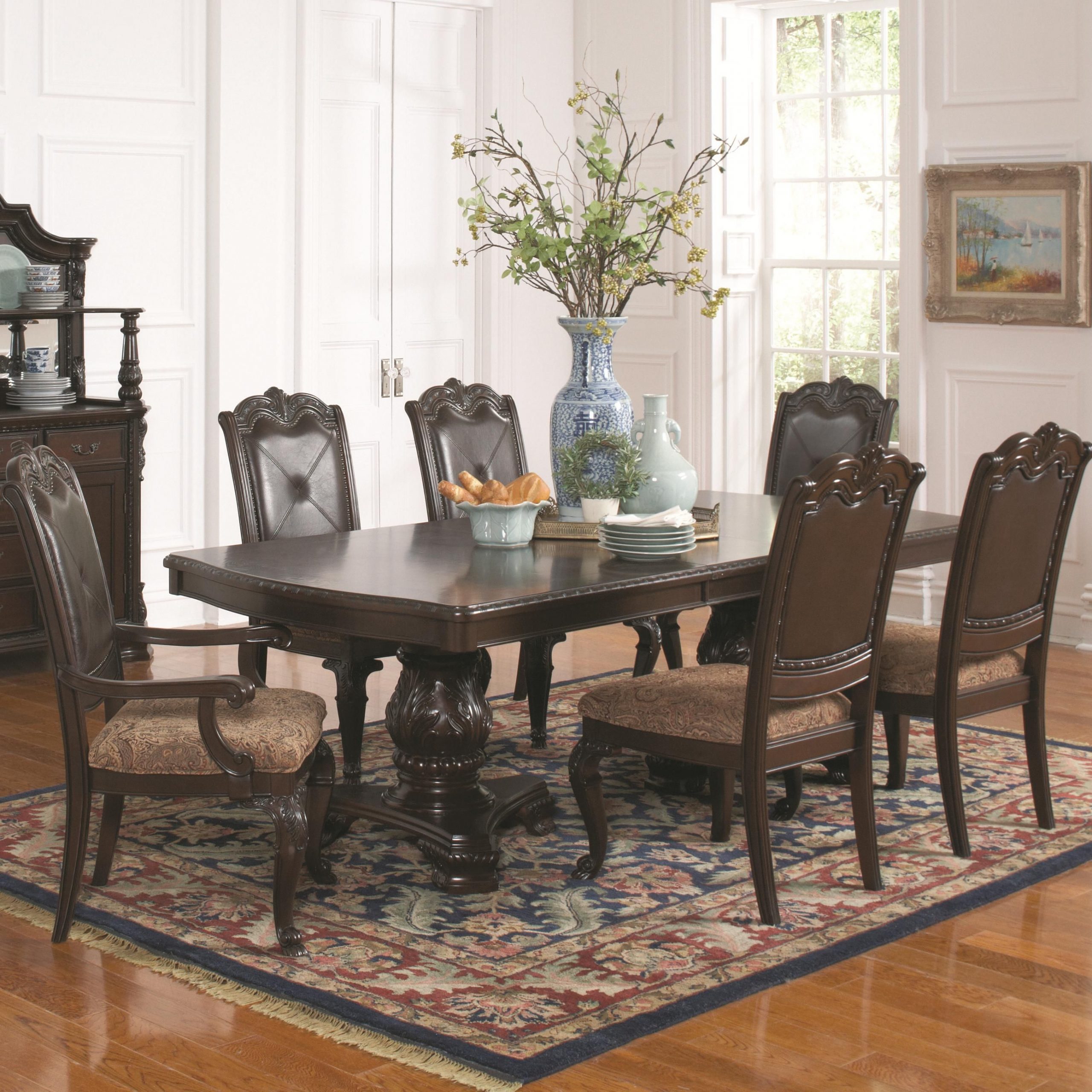Coaster Valentina Seven Piece Formal Dining Set Rooms intended for dimensions 2746 X 2746