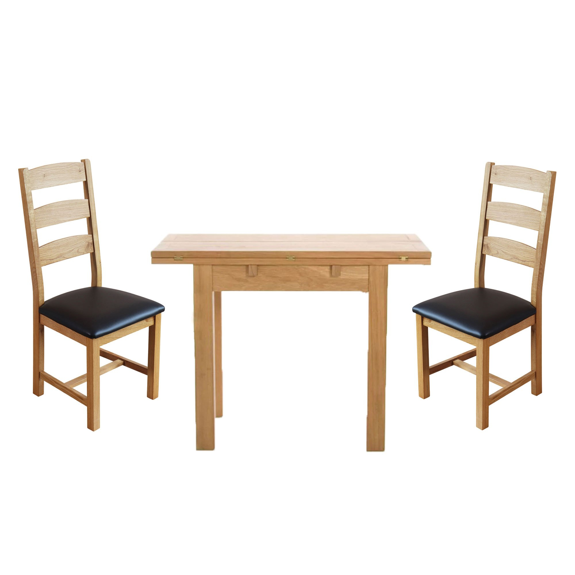 Conran Oiled Oak Fold Up Dining Table 2 Dublin Slatted Chairs regarding sizing 2000 X 2000