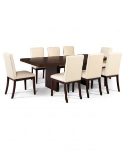 Corso Dining Room Furniture 9 Piece Set Table And 8 White intended for sizing 1320 X 1616
