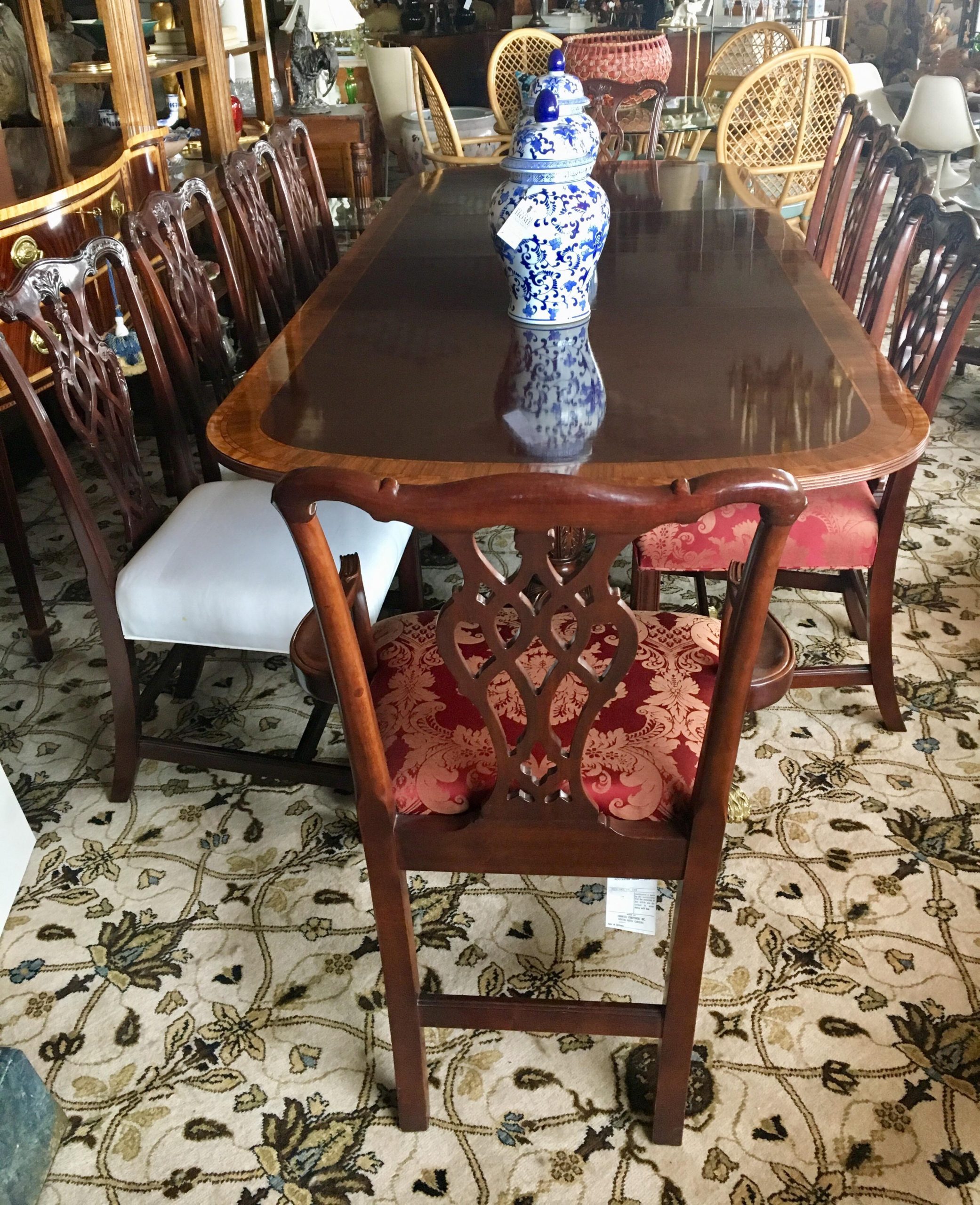 Councill Craftsman Mahogany Inlay Dining Room Set Table And inside sizing 3024 X 3719