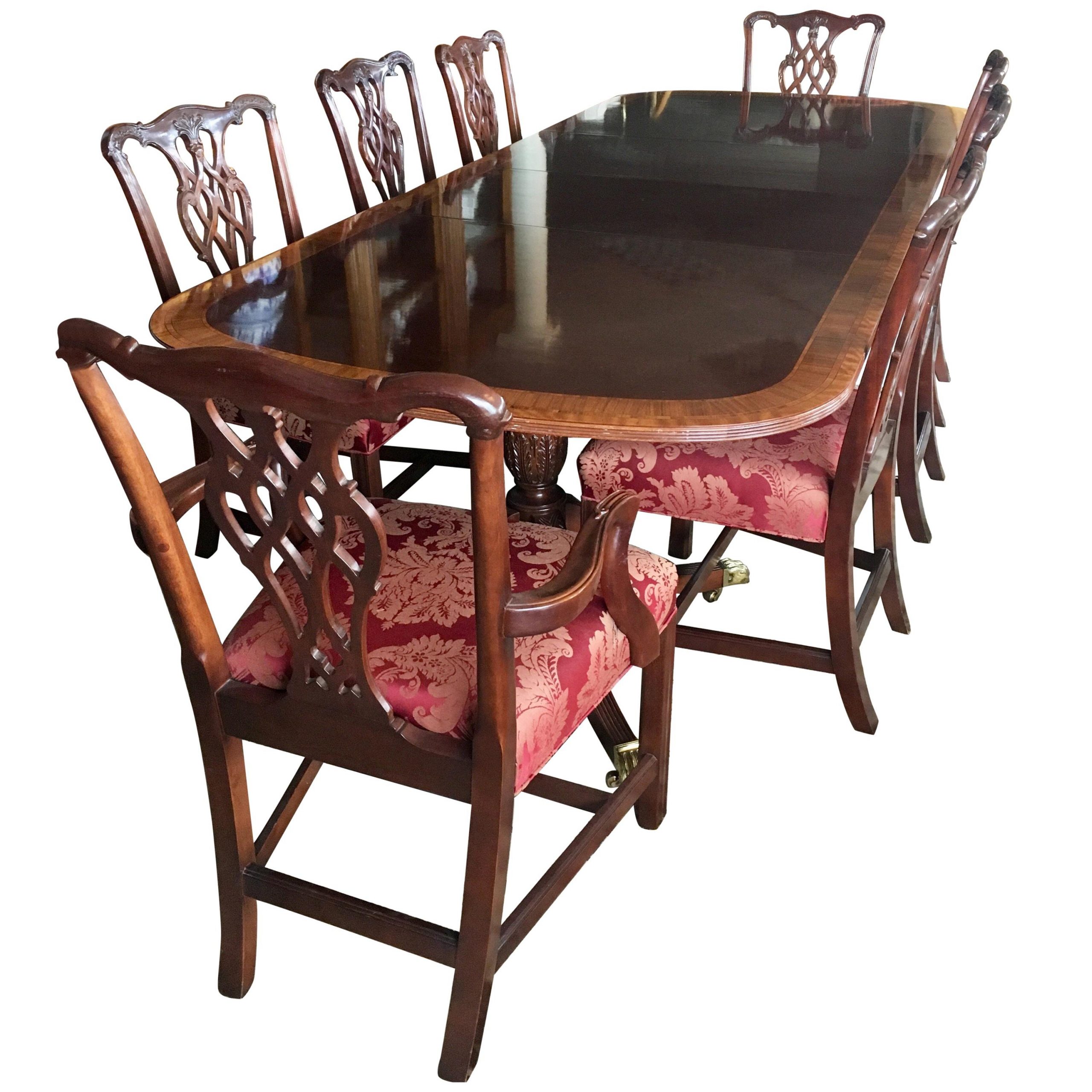 Councill Craftsman Mahogany Inlay Dining Room Set Table And regarding dimensions 3000 X 3000