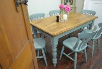 Country Dining Table With 6 Chairs Painted In Duck Egg Blue with dimensions 4608 X 3072