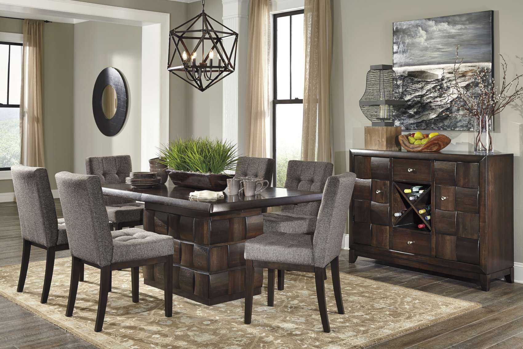 cross island dining room set