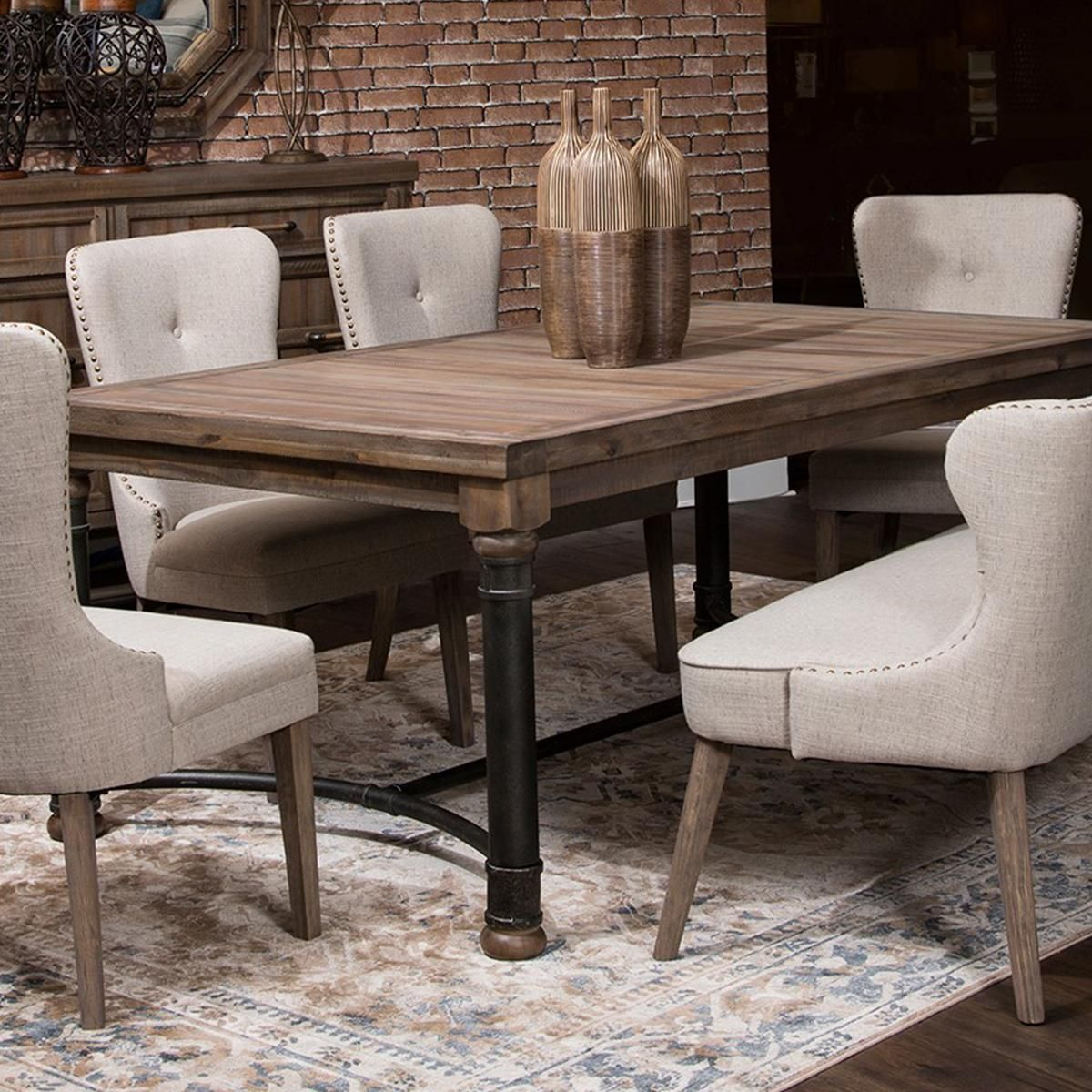 Crossings Rectangular Dining Table In Reclaimed Barn Table in measurements 1200 X 1200