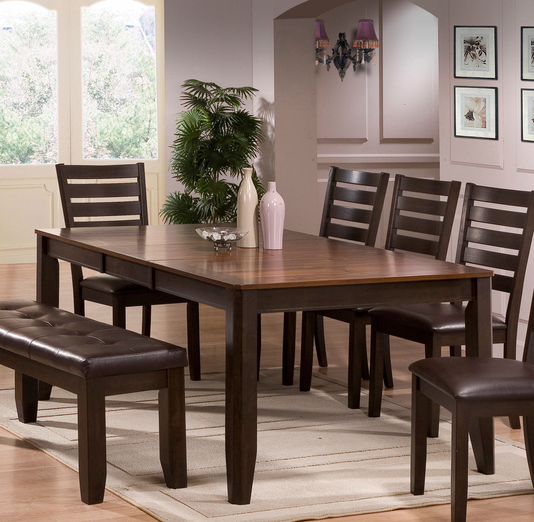 Crown Mark Elliot Chocolate Brown Dining Table The Classy Home for size 2084 X 2036