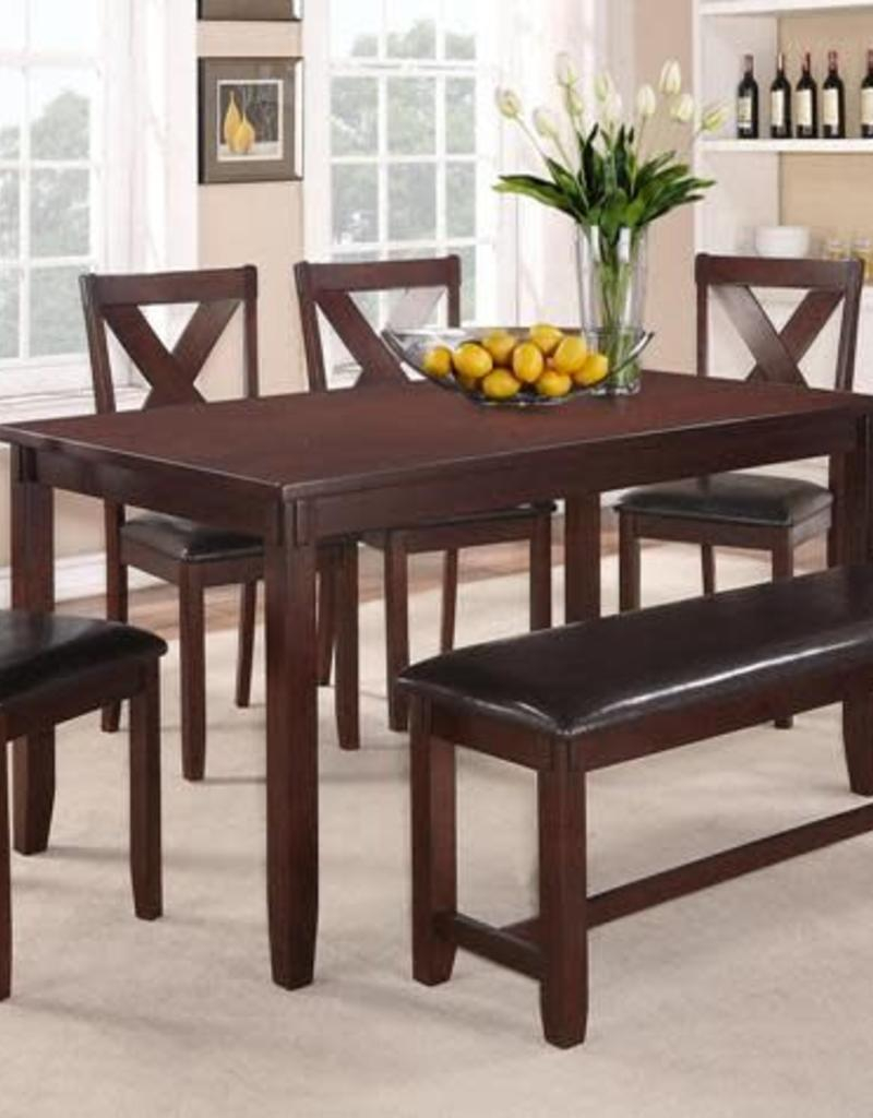 Crownmark Clara Dining Table Set W 4 Chairs Espresso in proportions 800 X 1024