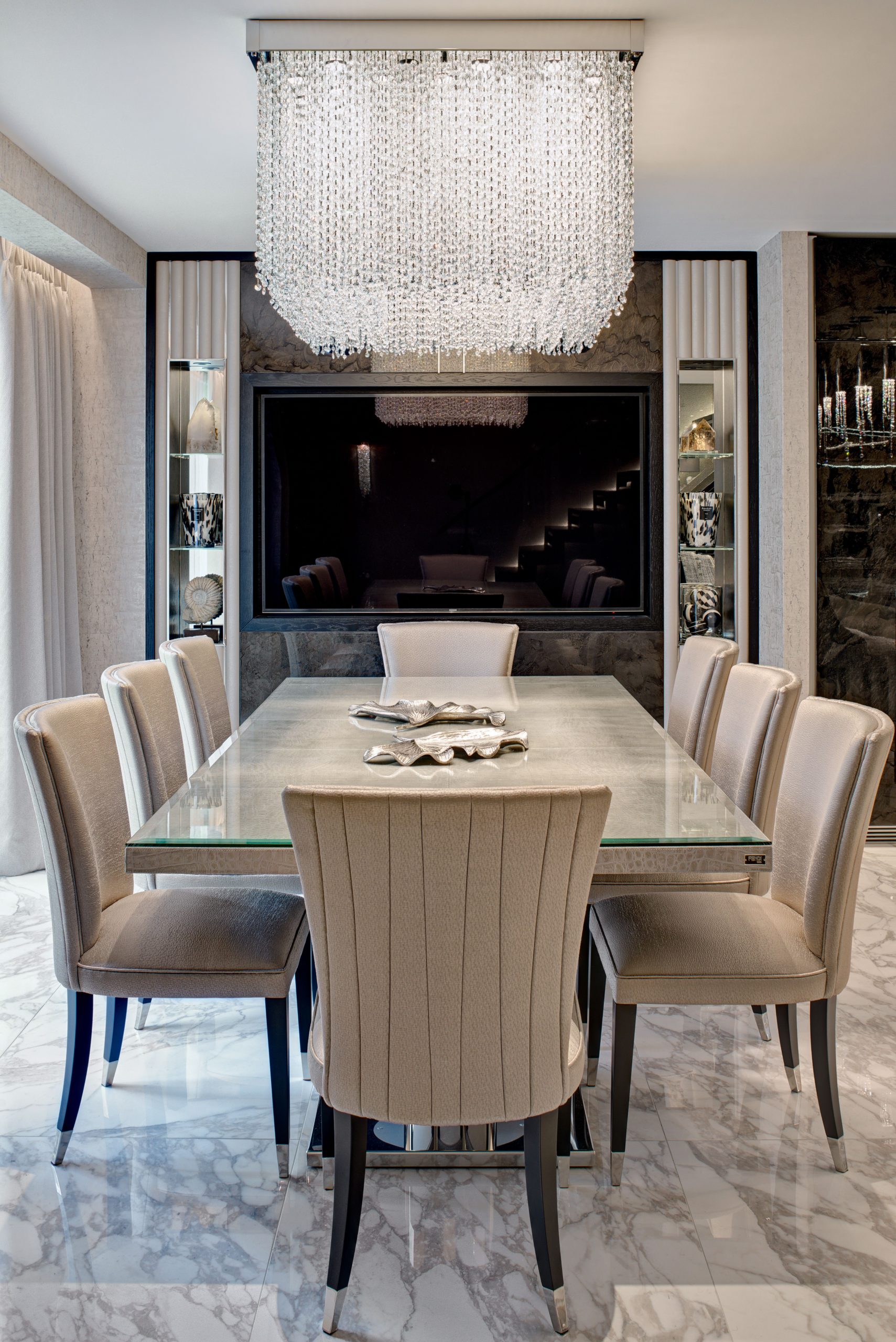 Crystal Lighting Over The Dining Table From Rocco Borghese with regard to size 4912 X 7360