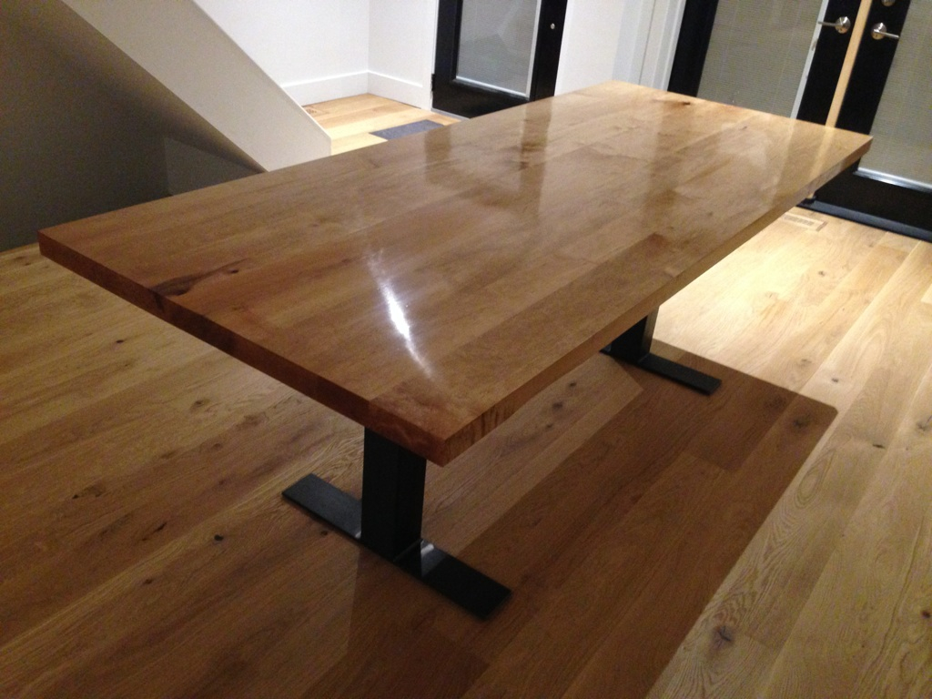 Custom Built Maple Dining Table Rebarn Rebarn Toronto pertaining to proportions 1024 X 768