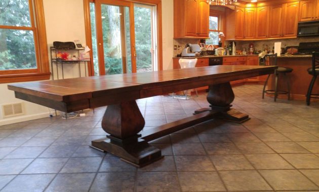 Custom Extendable 9ft 12ft Hand Crafted Dining Table inside size 2656 X 1494