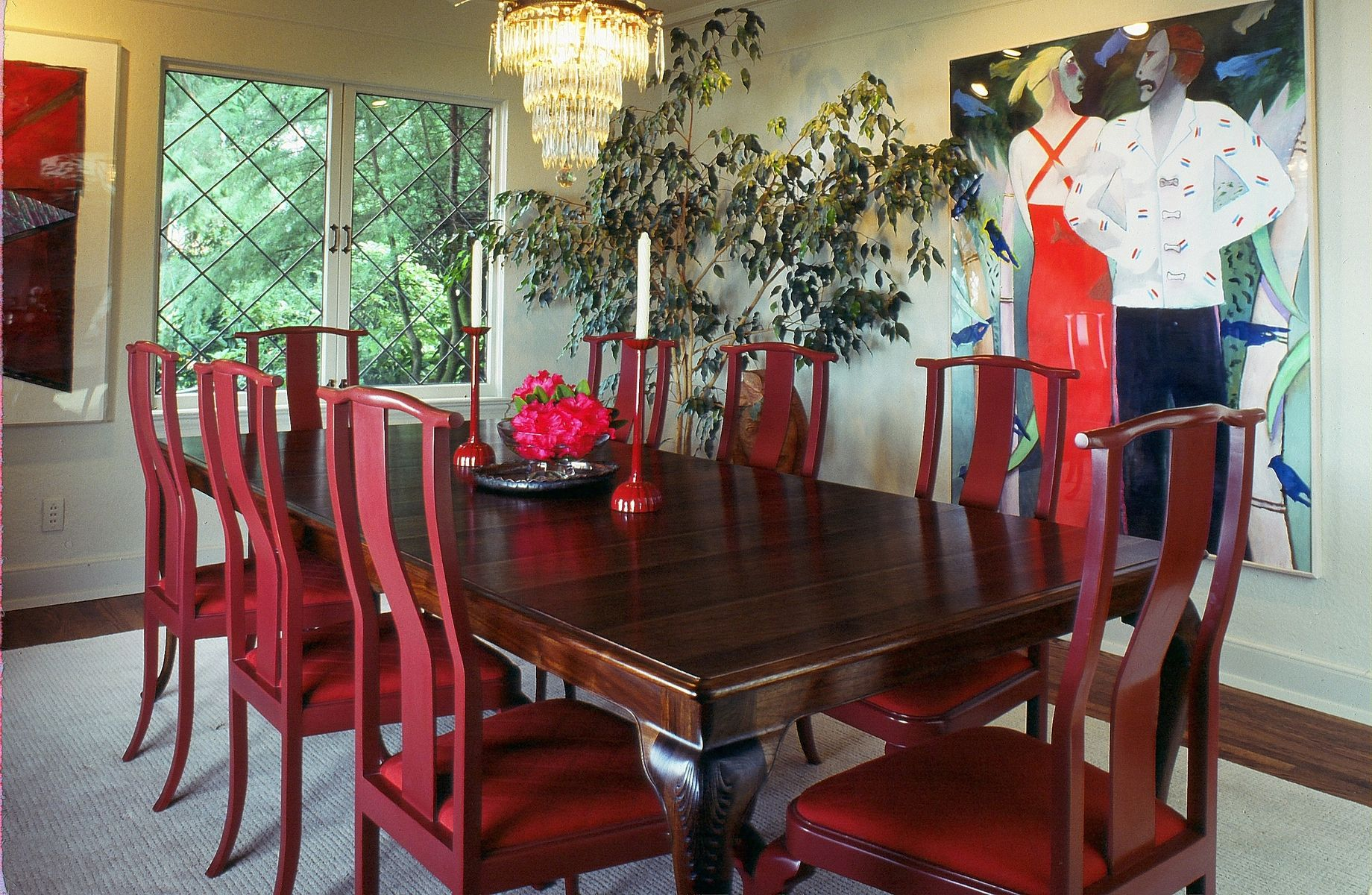 Custom Queen Anne Walnut Dining Table And Chairs Joel within sizing 1840 X 1200