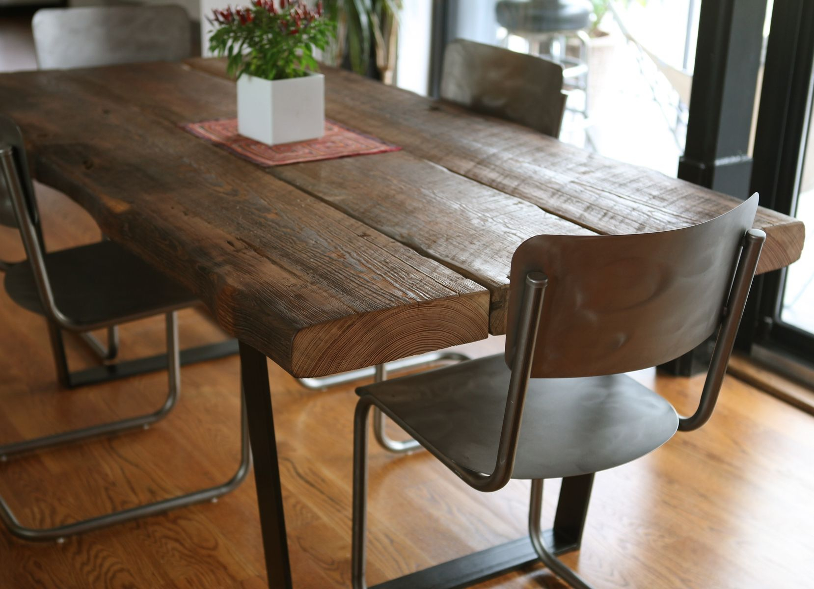 Custom Reclaimed Dining Table Left To Right Furniture within proportions 1658 X 1200