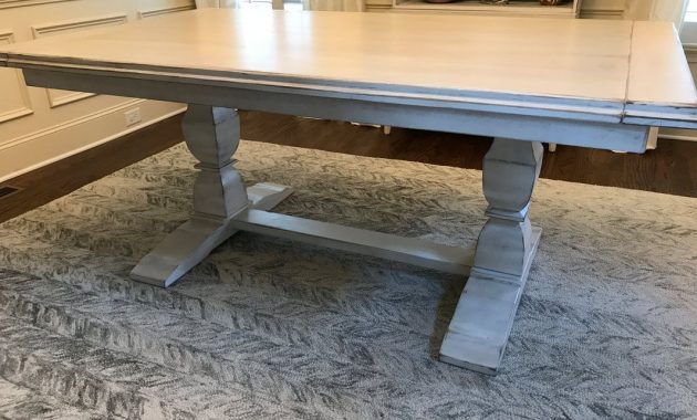 Custom Restoration Hardware Style Trestle Dining Table pertaining to dimensions 1066 X 800