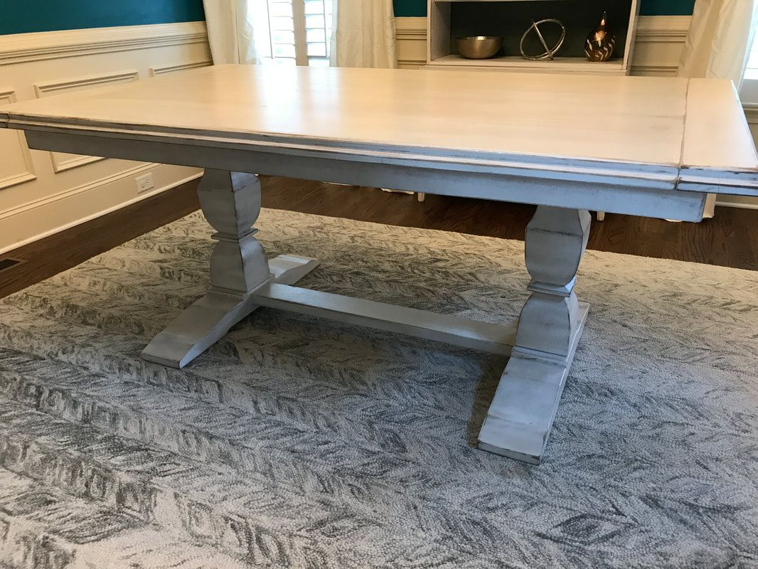 Custom Restoration Hardware Style Trestle Dining Table pertaining to dimensions 1066 X 800