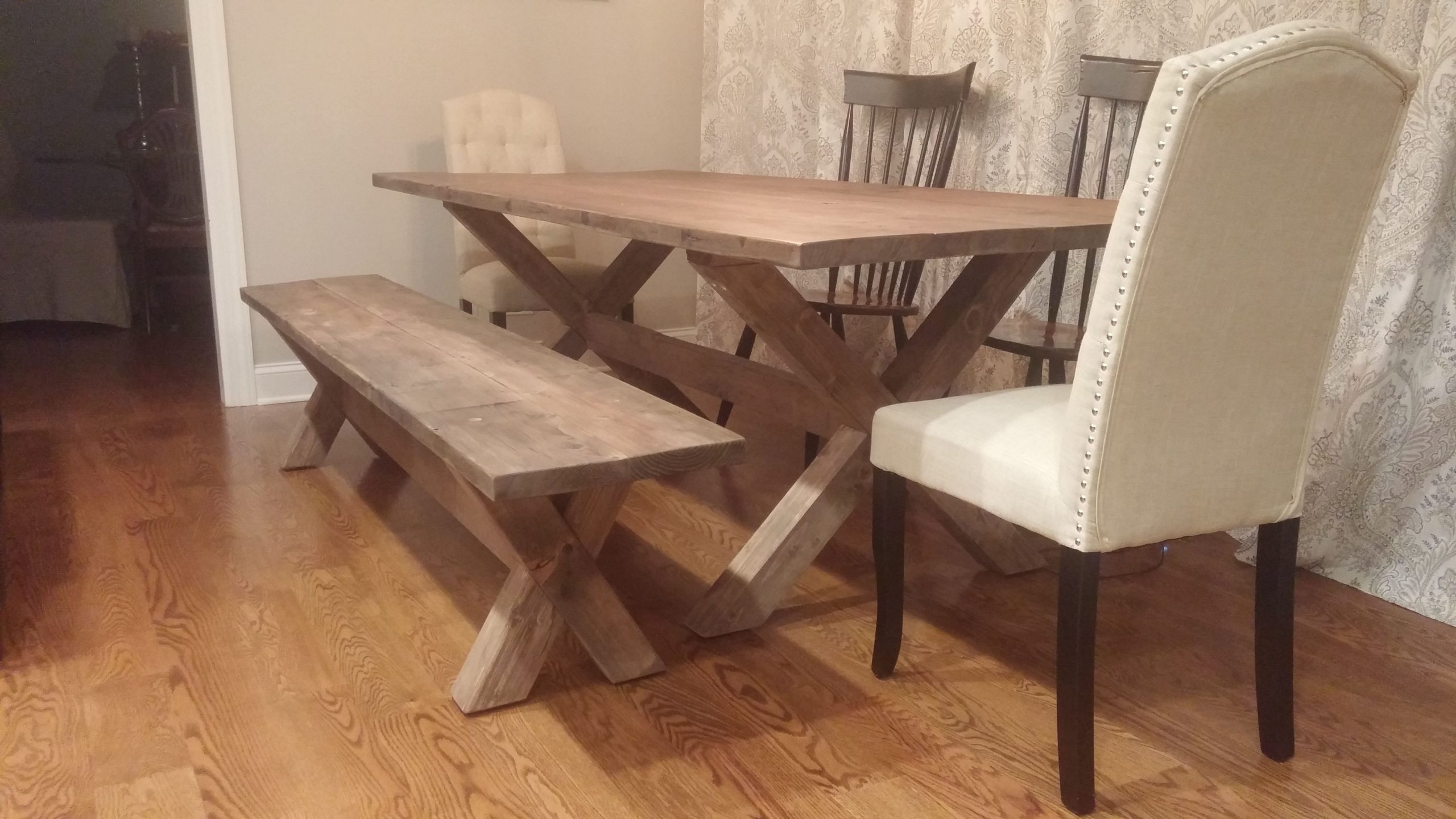 Custom X Base Dining Table Reclaimed Wood Table X Legs within sizing 4160 X 2340