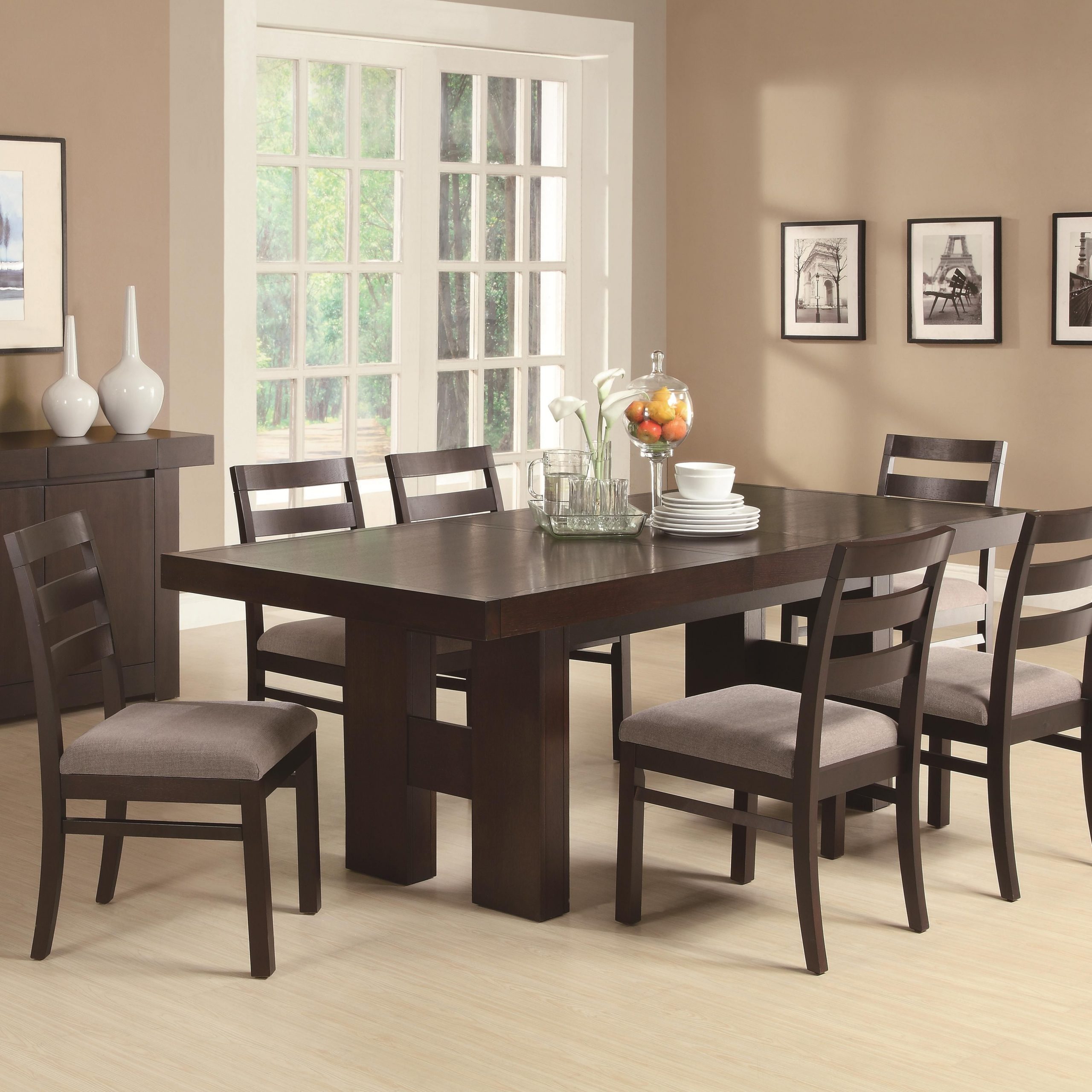Dabny 7 Piece Rectangular Dining Table Set With Pull Out in size 3604 X 3604