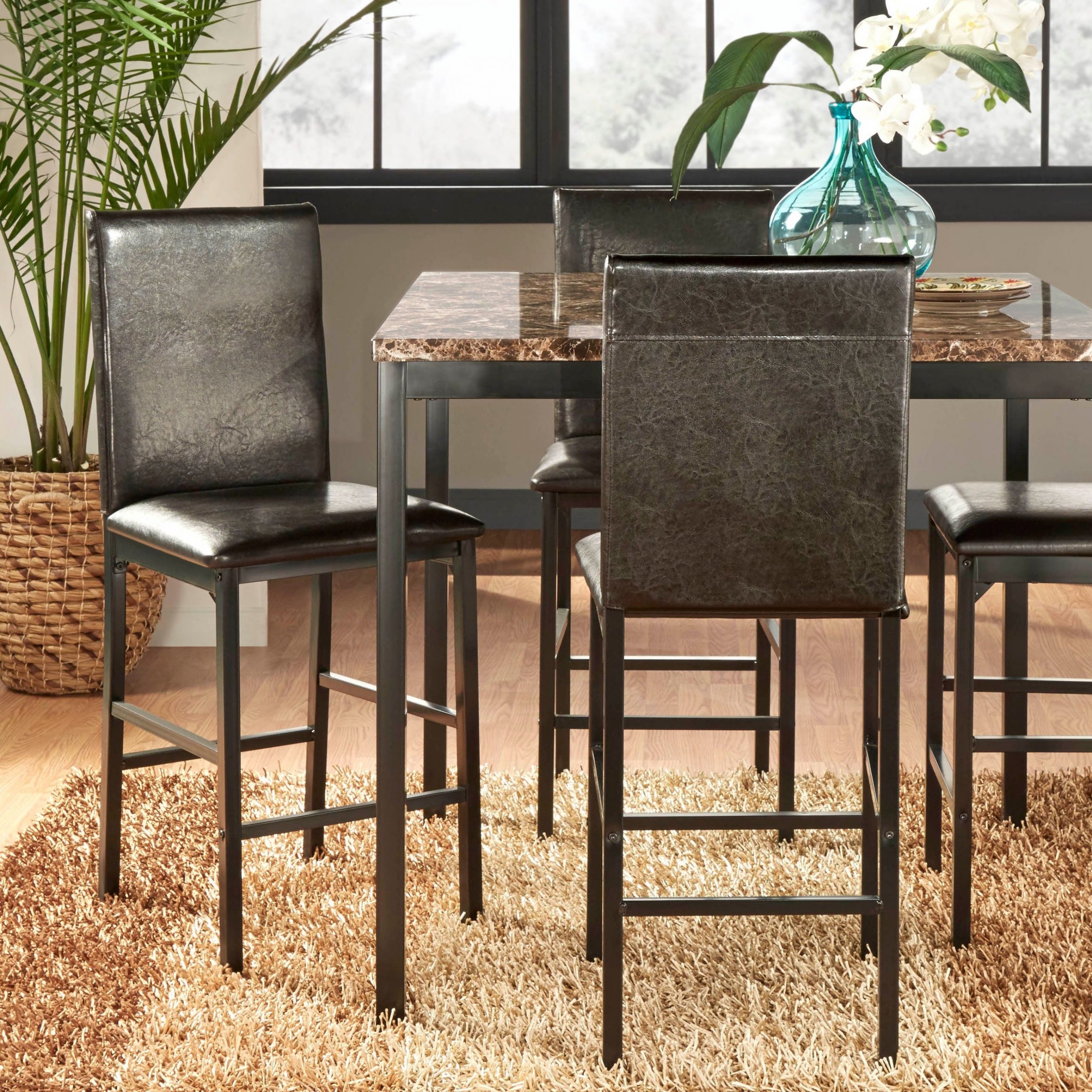 Darcy Metal Upholstered Counter Height Dining Chairs Set Of 4 Inspire Q Bold regarding sizing 2738 X 2738