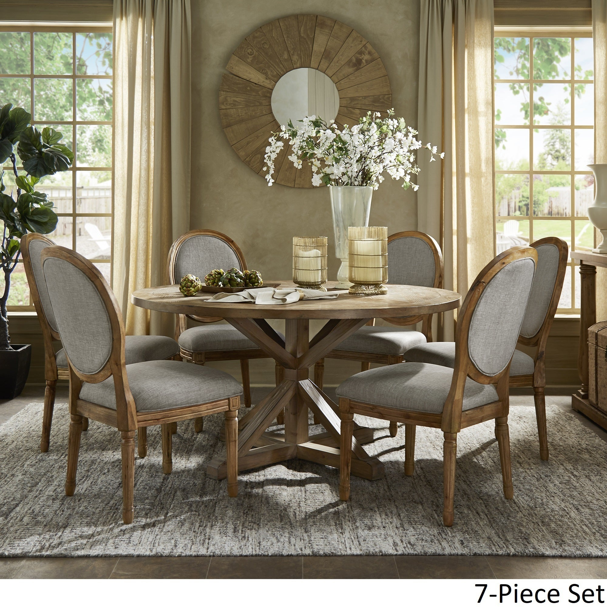 Deana Round Dining Set With Round Back Chairs Inspire Q Artisan throughout dimensions 2000 X 2000