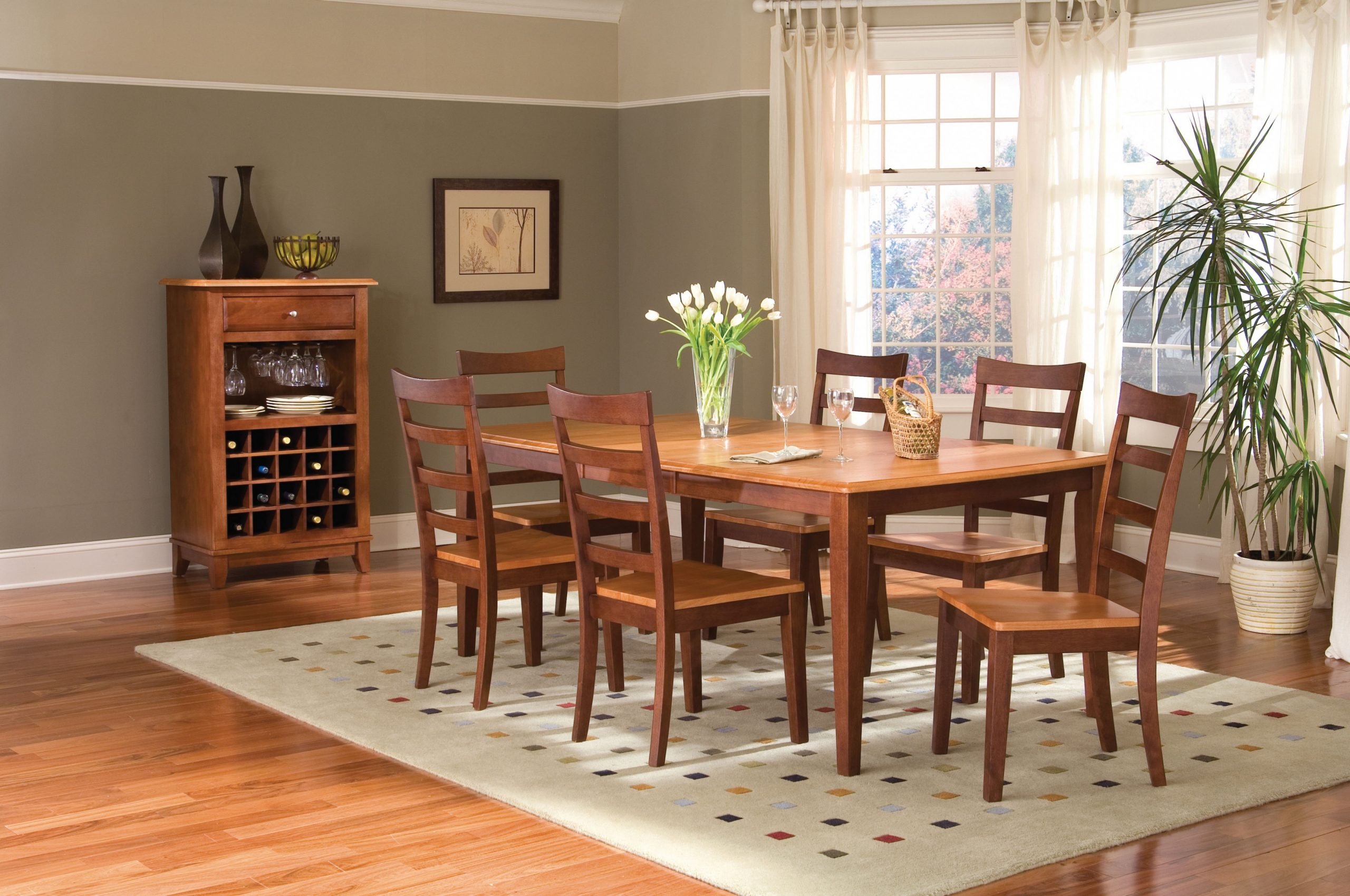 havertys oak dining room set