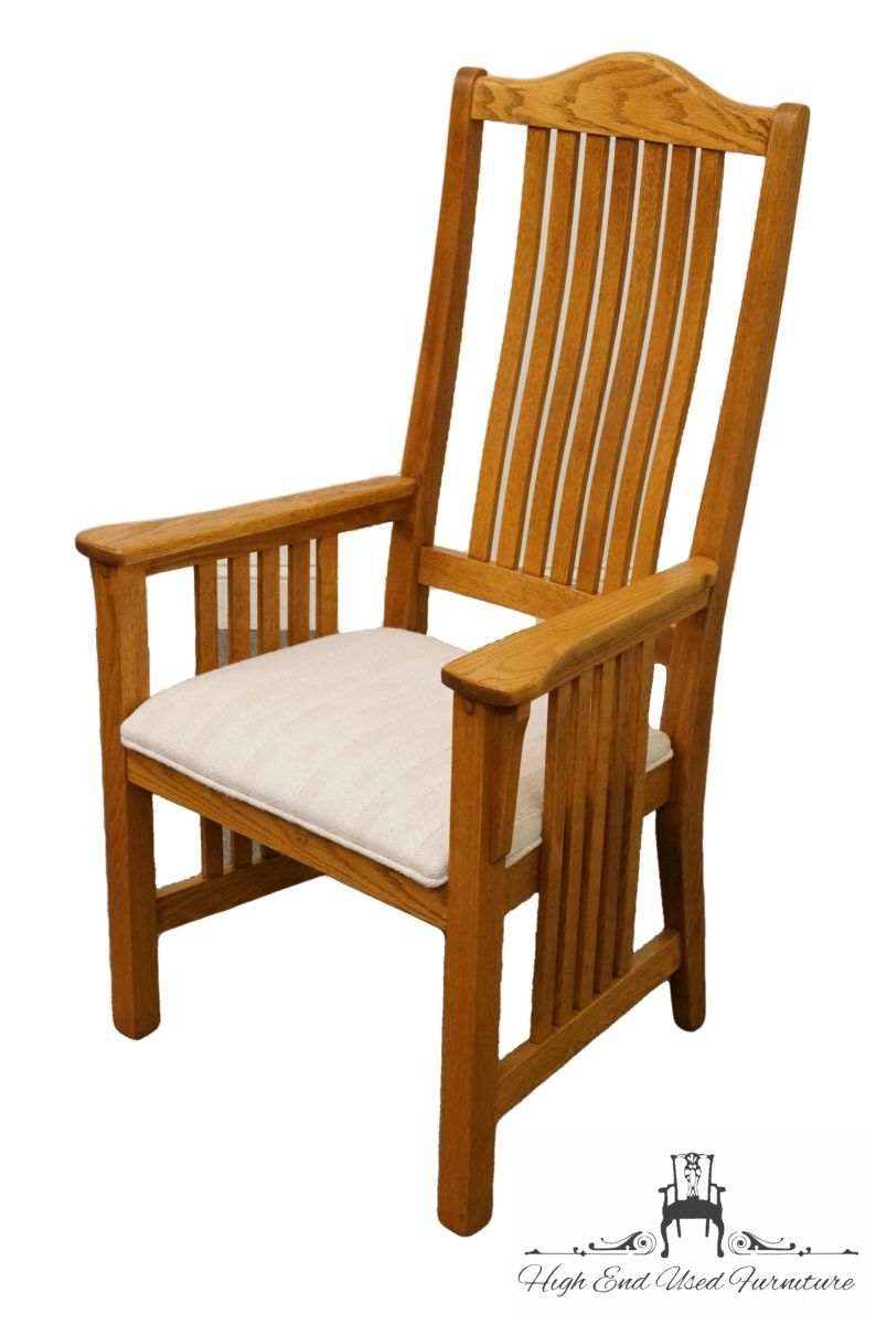 Details About Richardson Brothers Solid Oak Mission Style Dining Arm Chair within dimensions 794 X 1199