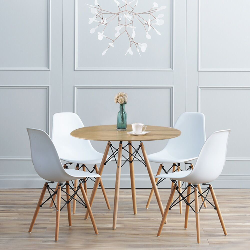 Details About Round Dining Table And 4 Chairs Set Cafe for measurements 1000 X 1000