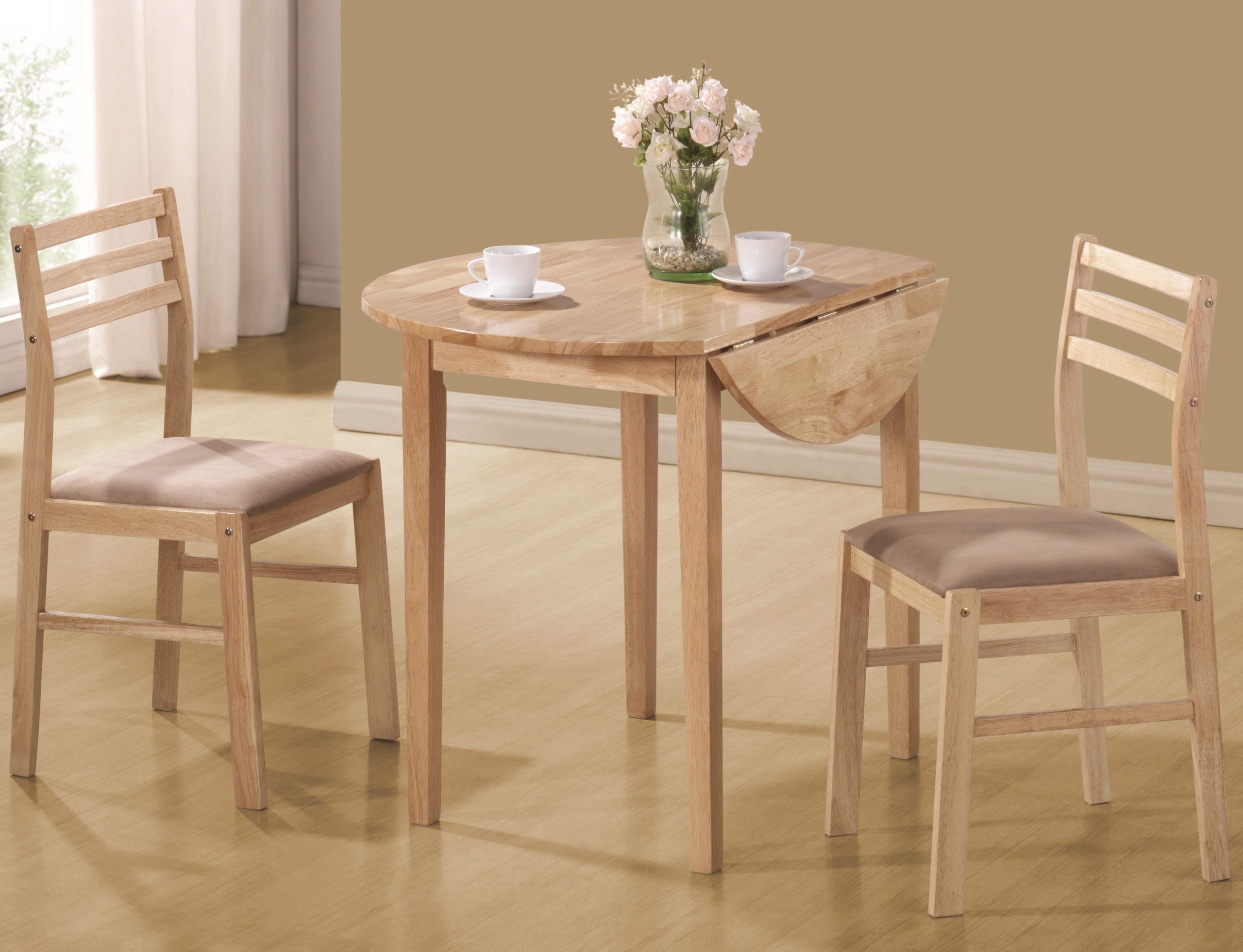Dinettes 3 Piece Table Chair Set with proportions 3487 X 2672