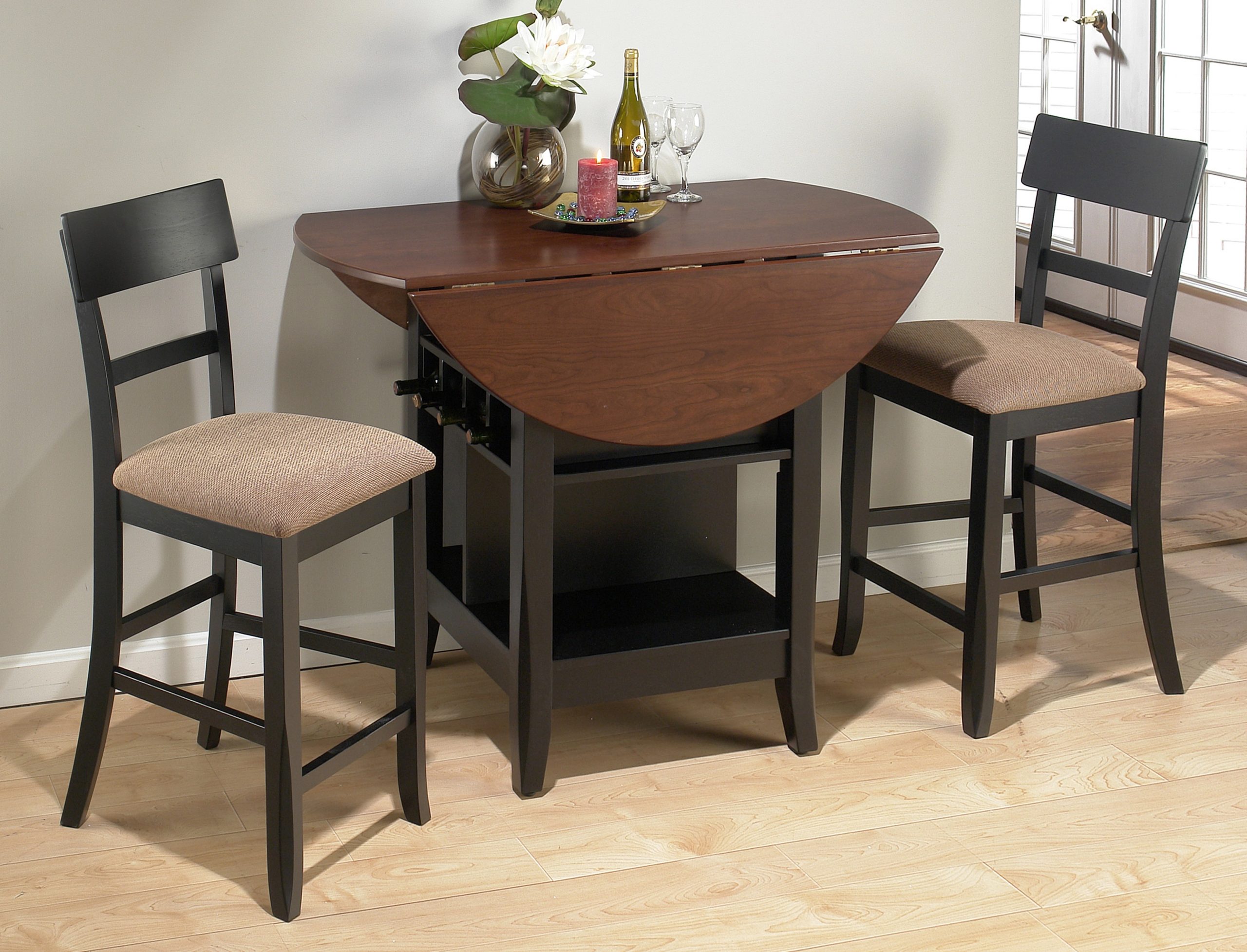 Dining Room 3 Piece Wood Dining Set With Folding Table And inside dimensions 3679 X 2809