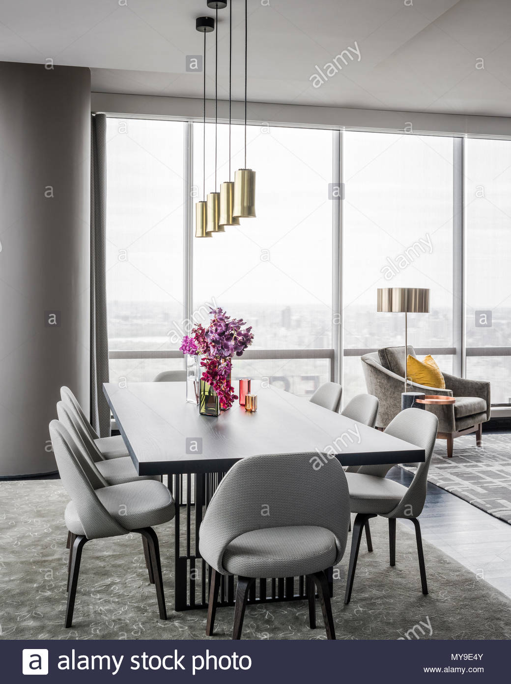 Dining Room In Modern Apartment In New York City Usa Stock inside size 1040 X 1390