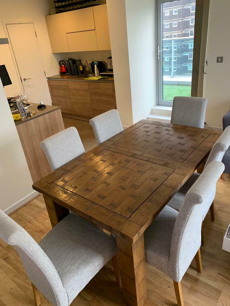 Dining Room Table Chairs And Mirror In London Gumtree throughout size 768 X 1024