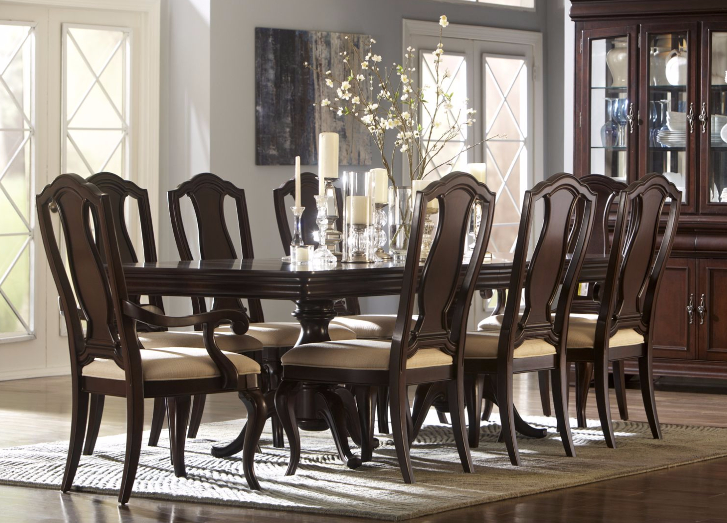 Dining Room Table Chairs Havertys Orleans Dining Room with size 1486 X 1070