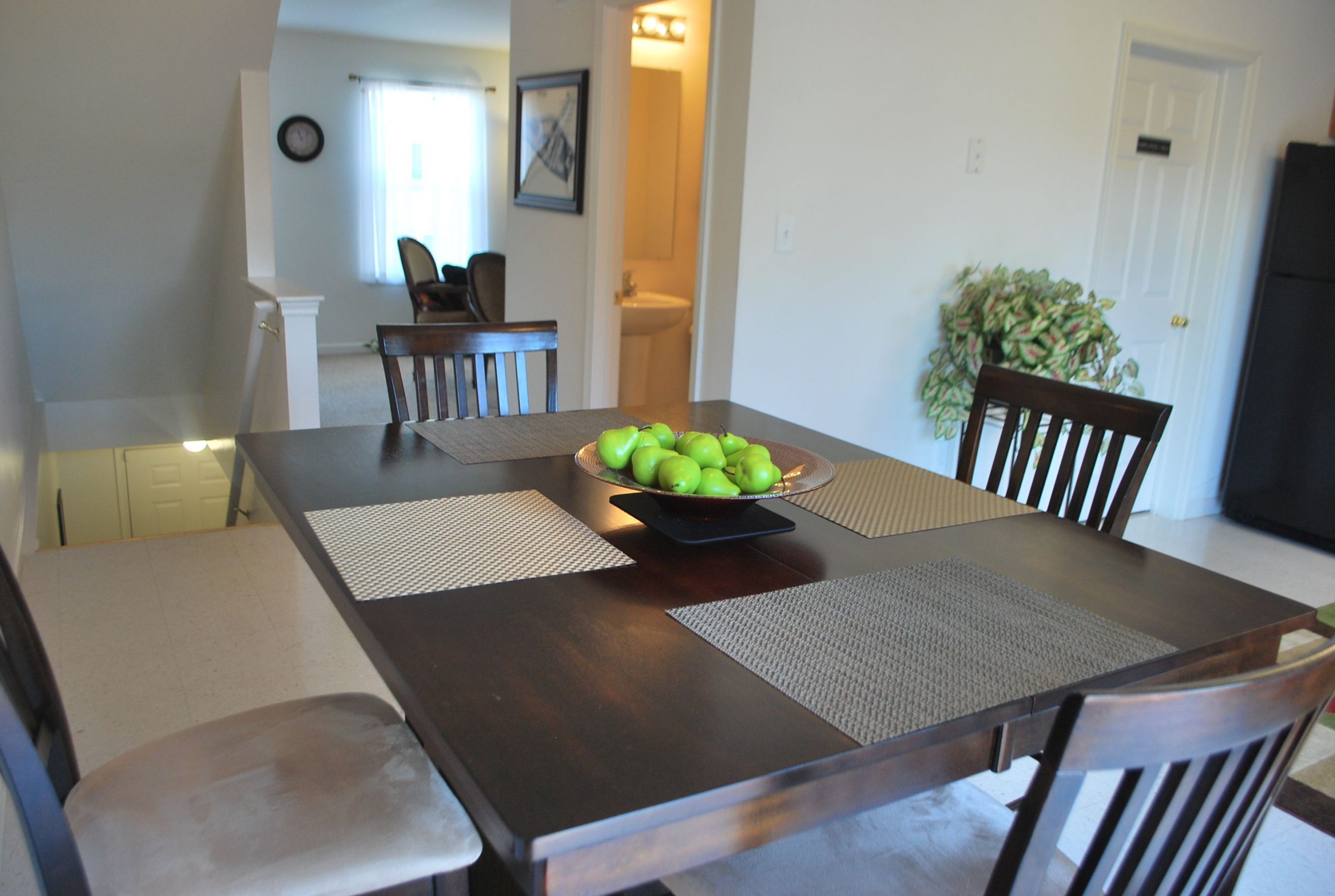 Dining Space Looking Into The Living Room And Kitchen At for measurements 2896 X 1944