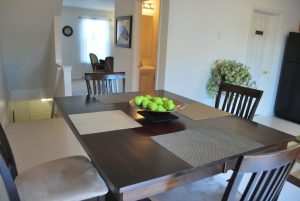 Dining Space Looking Into The Living Room And Kitchen At intended for proportions 2896 X 1944