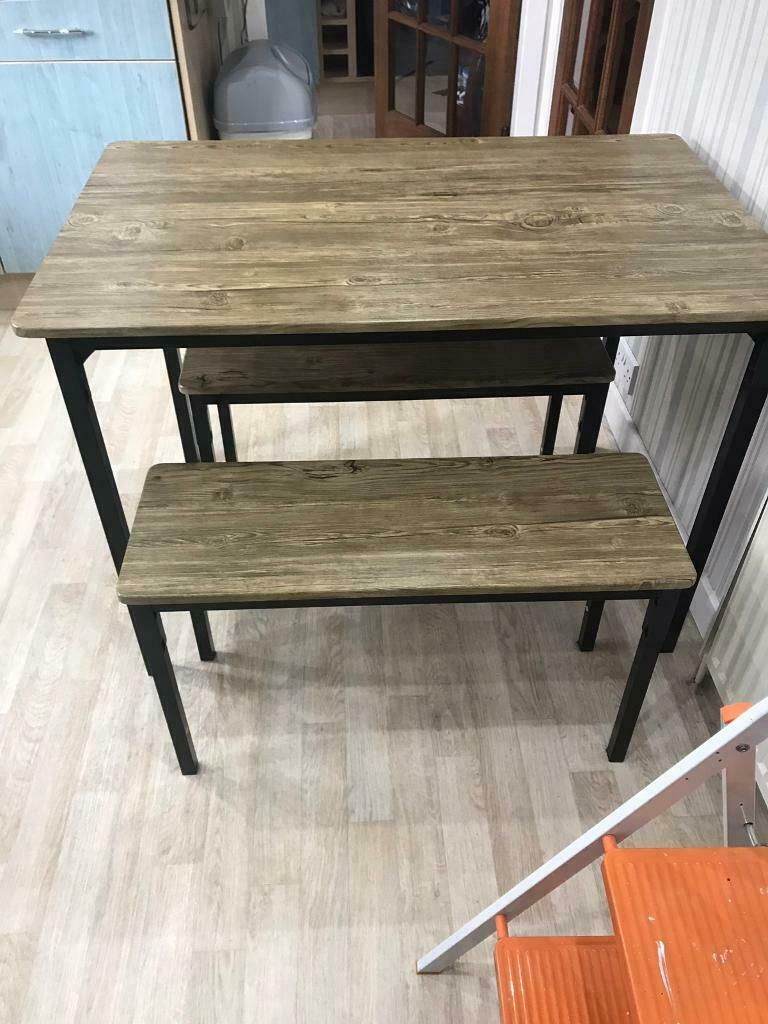 Dining Table And Bench Set In Perth Perth And Kinross Gumtree in measurements 768 X 1024